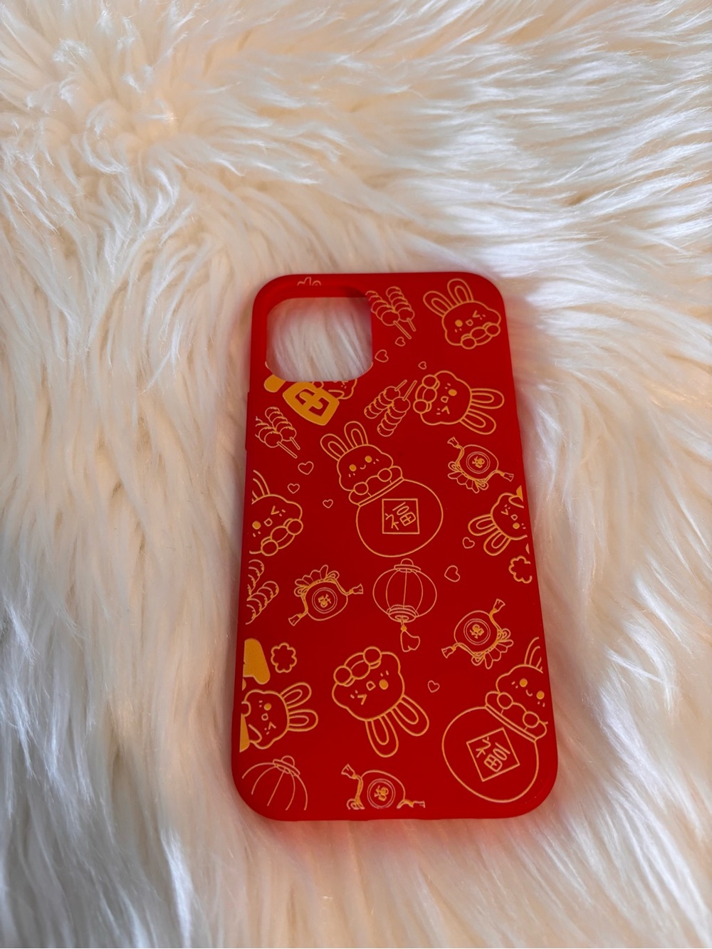10/$10 Red Bunny Pattern iPhone 12 Case GUC
